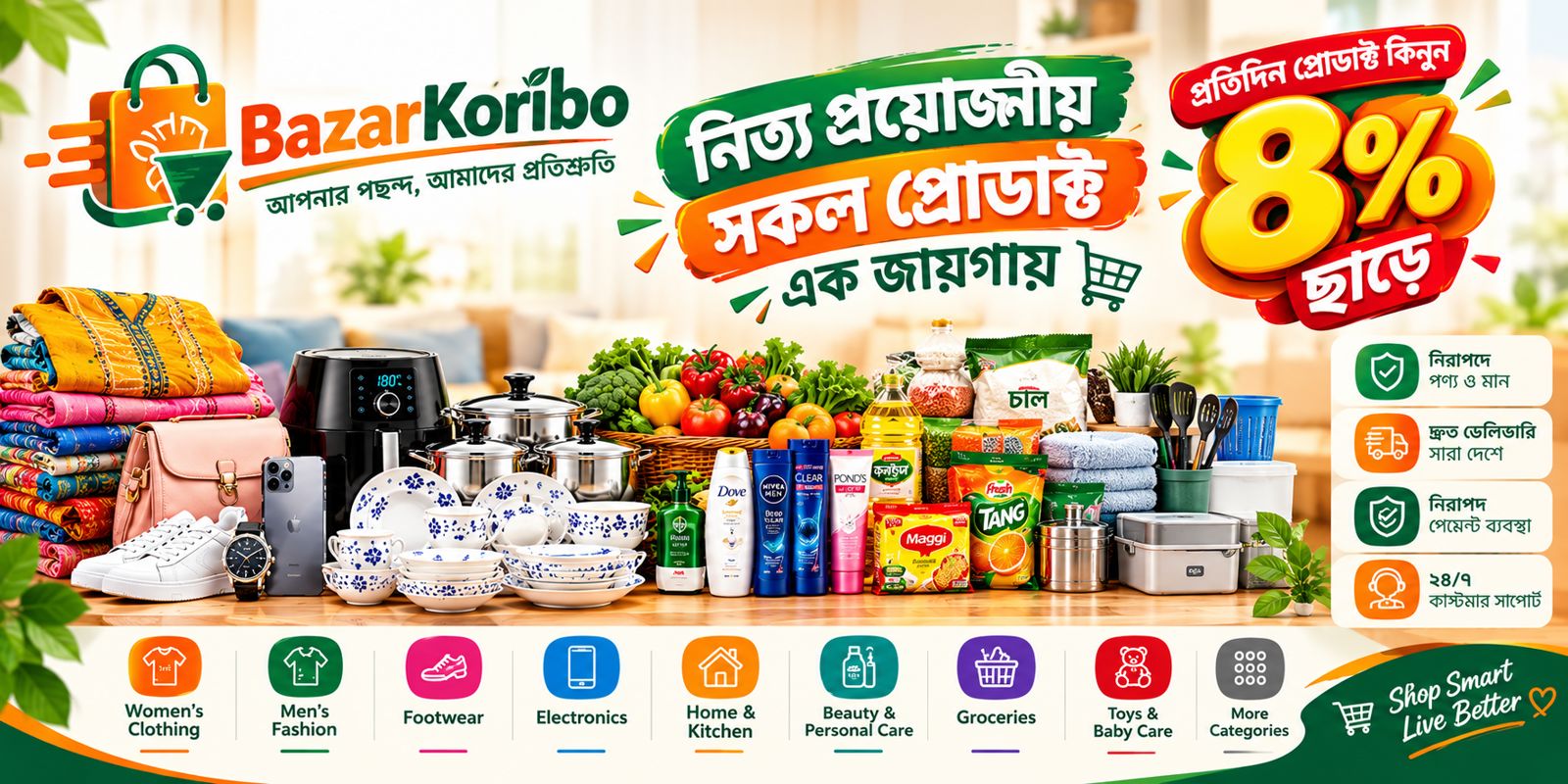 আপনার পছন্দ,  আমাদের প্রতিশ্রুতি 